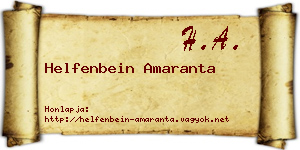Helfenbein Amaranta névjegykártya
